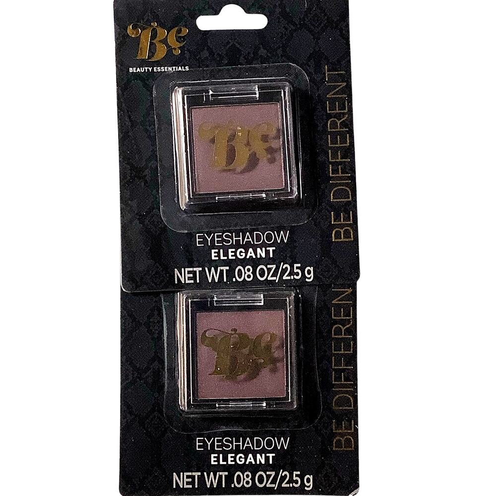 2-PK Beauty Essentials (Purple) Eyeshadow, Elegant, Compact, .08 oz. Each